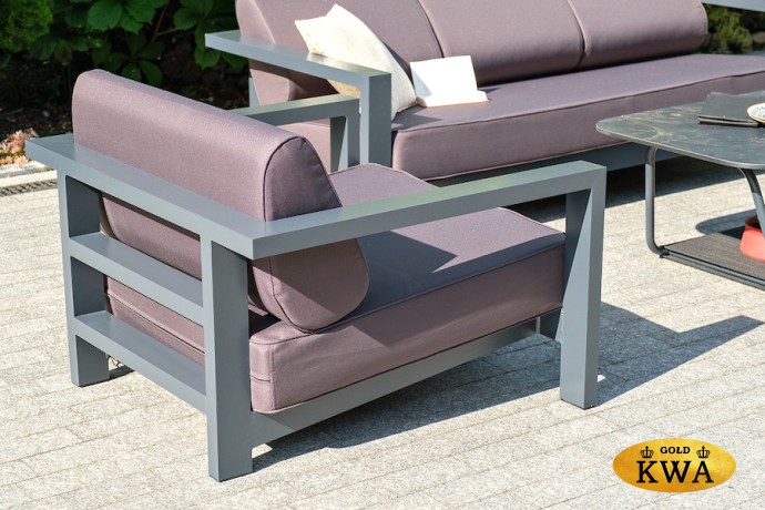 «Гранада» лаунж-зона из алюминия со столиком из HPL