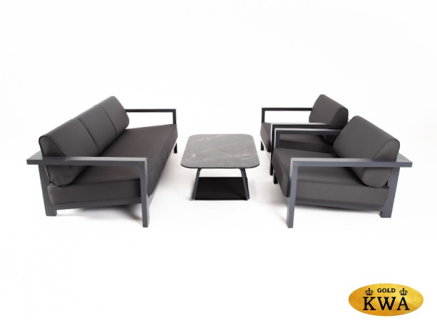 «Гранада» лаунж-зона из алюминия со столиком из HPL