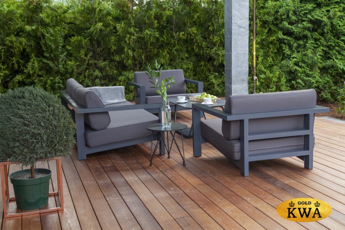 «Гранада» лаунж-зона из алюминия со столиком из HPL