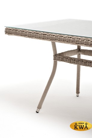 "Латте" плетеный стол из искусственного ротанга 200х90см, цвет бежевый