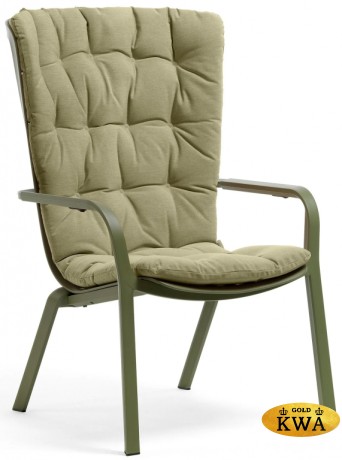 Лаунж-кресло пластиковое с подушкой