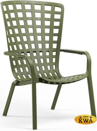 Лаунж-кресло пластиковое с подушкой