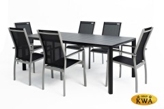 Столовая группа из алюминия GONZO графит  Joygarden