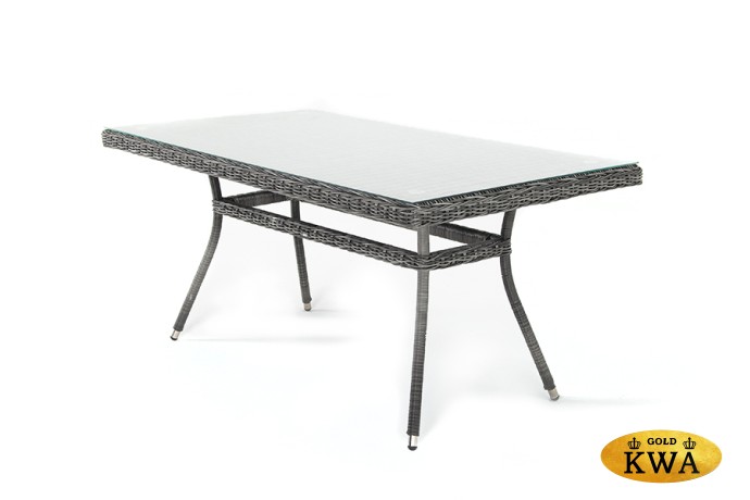 "Латте" плетеный стол из искусственного ротанга 160х90см, цвет графит