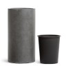 Кашпо TREEZ Effectory Beton Высокий цилиндр Тёмно-серый бетон в-80 см, д-41 см