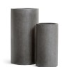 Кашпо TREEZ Effectory Beton Высокий цилиндр Тёмно-серый бетон в-80 см, д-41 см