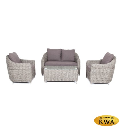 "Кон Панна" лаунж-зона из искусственного ротанга (гиацинт), цвет графит