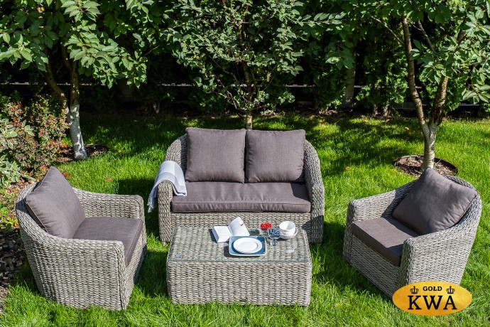 "Кон Панна" лаунж-зона из искусственного ротанга (гиацинт), цвет графит