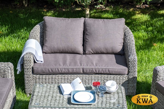 "Кон Панна" лаунж-зона из искусственного ротанга (гиацинт), цвет графит