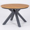 Стол круглый обеденный AMATO карбон, тик
