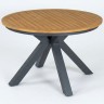 Стол круглый обеденный AMATO карбон, тик