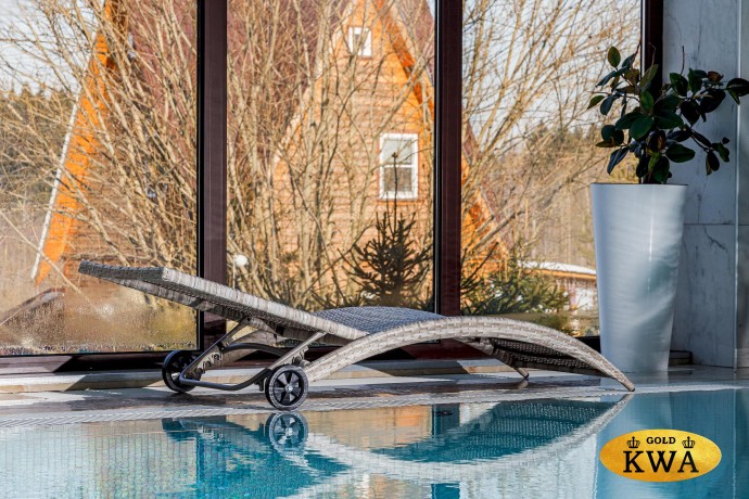 Шезлонг AGATA бежевый без матраса