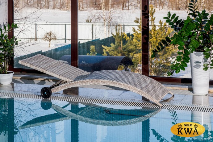 Шезлонг AGATA бежевый без матраса