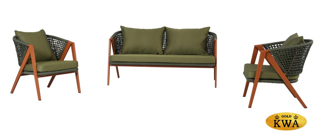 "Амстердам" комплект садовый для лаунж-зоны, цвет зеленый