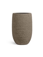 Кашпо TREEZ Effectory Каменная фактура Высокая чаша тёмный беж в-85, д-55 см