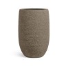 Кашпо TREEZ Effectory Каменная фактура Высокая чаша тёмный беж в-85, д-55 см