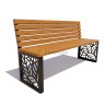 Скамейка «Севастополь» без подлокотников (2,5 м анагарская сосна,40х60)
