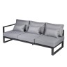 Диван садовый из алюминия трехместный левый с правым подлокотником Лагуна G401.9Е10 серый/антрацит