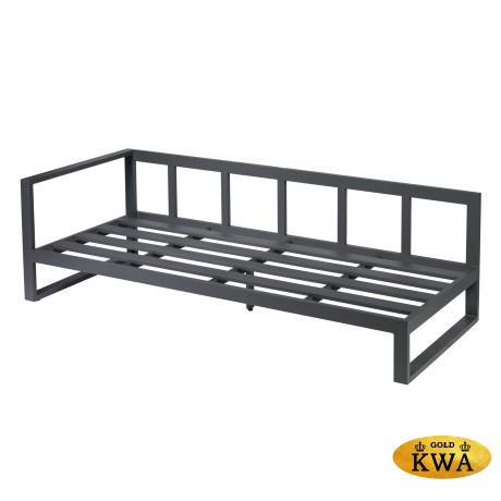 Диван садовый из алюминия трехместный левый с правым подлокотником Лагуна G401.9Е10 серый/антрацит