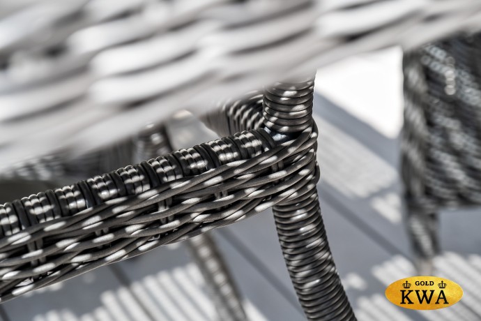 "Айриш" стол плетеный из искусственного ротанга, цвет графит