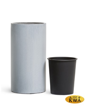 Кашпо TREEZ Effectory Beton Высокий цилиндр Серый ледник в-60 см, д-31 см