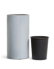 Кашпо TREEZ Effectory Beton Высокий цилиндр Серый ледник в-60 см, д-31 см
