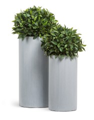 Кашпо TREEZ Effectory Beton Высокий цилиндр Серый ледник в-60 см, д-31 см
