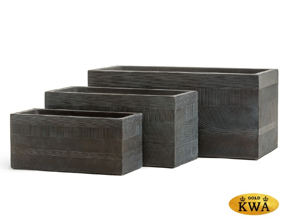 Кашпо TREEZ ERGO Graphics Низкий прямоугольник Окись с медной патиной дл-60, в-30, ш-30 см