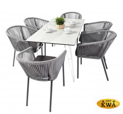 Милан обеденная группа на 6 персон, цвет светлый