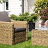 "Кон Панна" лаунж-зона из искусственного ротанга (гиацинт), цвет соломенный