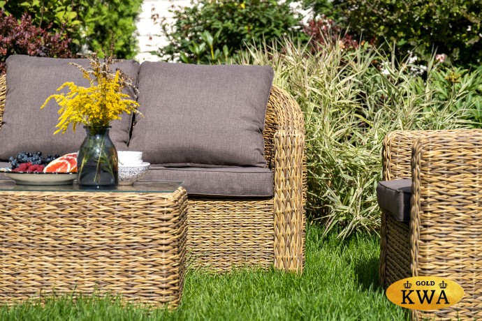 "Кон Панна" лаунж-зона из искусственного ротанга (гиацинт), цвет соломенный