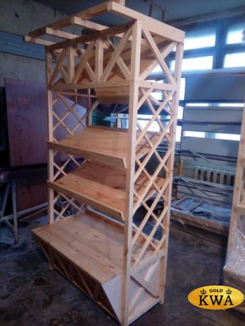 Стеллаж для овощей деревянный под корзины