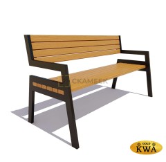 Скамейка уличная «Дубна» (лиственница 2,0)