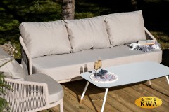 &quot;Багамы&quot; лаунж-зона 5-местная плетеная из роупа (веревки), каркас алюминиевый бежево-серый, роуп серо-коричневый