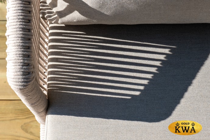 "Багамы" лаунж-зона 5-местная плетеная из роупа (веревки), каркас алюминиевый бежево-серый, роуп серо-коричневый