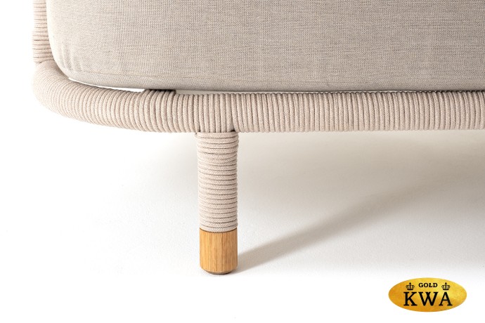 "Багамы" лаунж-зона 5-местная плетеная из роупа (веревки), каркас алюминиевый бежево-серый, роуп серо-коричневый