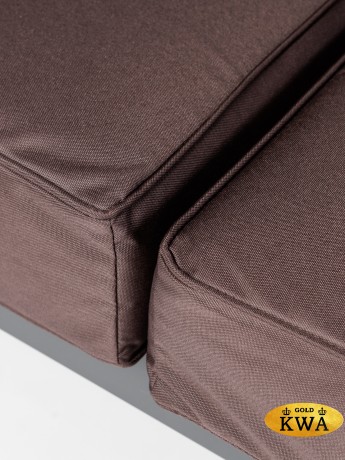 Диван садовый из алюминия трехместный левый с правым подлокотником Лагуна G401.9Е04 шоколад/антрацит