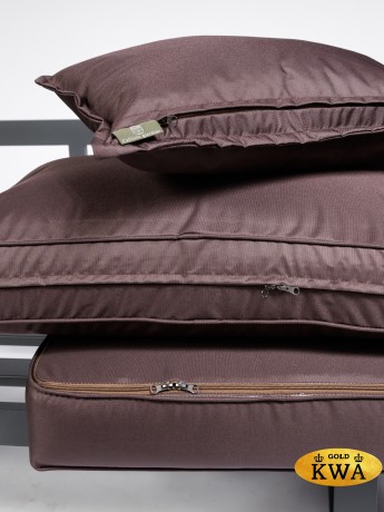 Диван садовый из алюминия трехместный левый с правым подлокотником Лагуна G401.9Е04 шоколад/антрацит