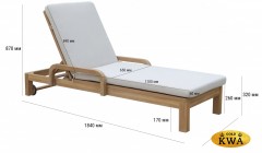 Шезлонг деревянный с матрасом