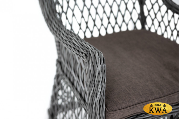 "Латте" плетеное кресло из искусственного ротанга, цвет графит