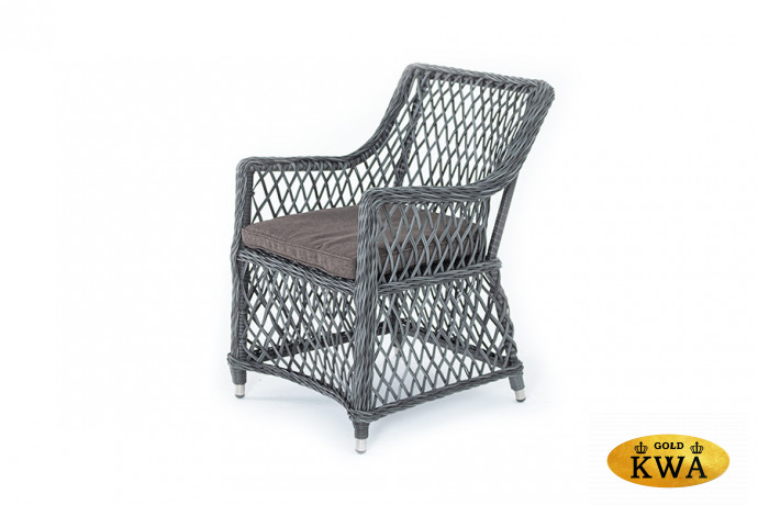 "Латте" плетеное кресло из искусственного ротанга, цвет графит