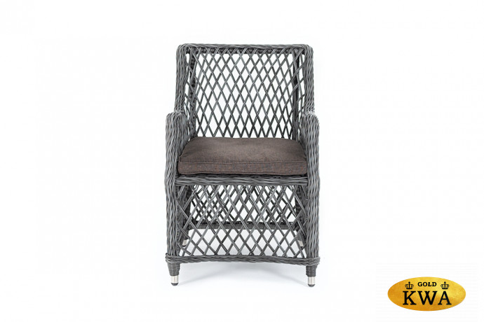 "Латте" плетеное кресло из искусственного ротанга, цвет графит