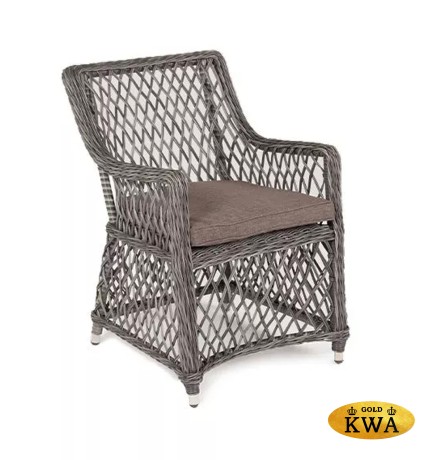 "Латте" плетеное кресло из искусственного ротанга, цвет графит