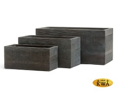 Кашпо TREEZ ERGO Graphics Низкий прямоугольник  Окись с медной патиной дл-80, в-37, ш-37 см