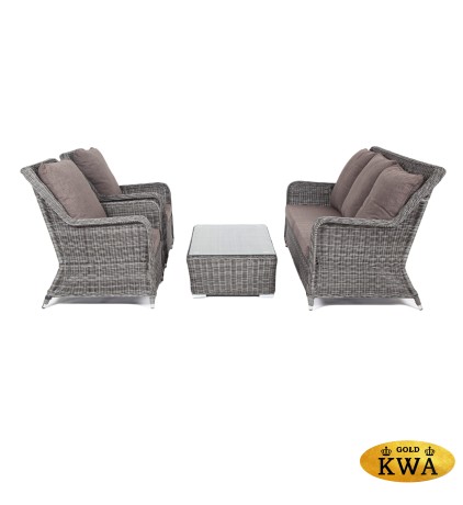 "Гляссе" лаунж-зона из искусственного ротанга, цвет графит