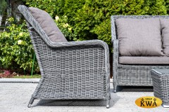 &quot;Гляссе&quot; лаунж-зона из искусственного ротанга, цвет графит