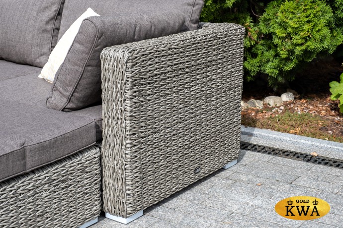 "Лунго" трансформирующаяся лаунж-зона из искусственного ротанга (гиацинт), цвет графит