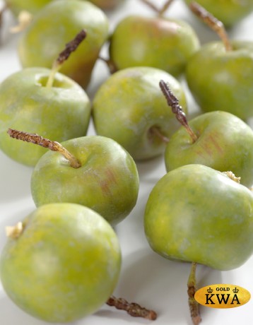 Яблочки-мини зеленые в коробке (10 шт.), д-4 см 6/96