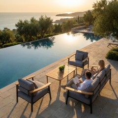 Лаунж зона ДЕСКАНТО с трехместным диваном