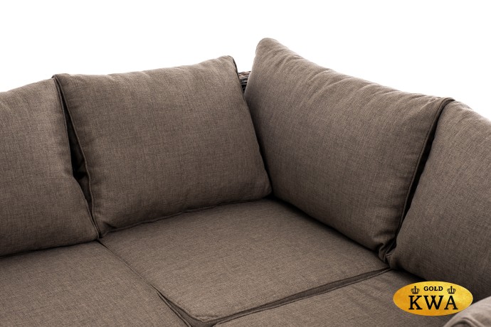 "Лунго" трансформирующаяся лаунж-зона из искусственного ротанга (гиацинт), цвет коричневый